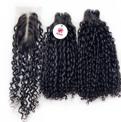 Best hair bundles human hair for wholesale - Vietnamese pixie curly human hair bundles